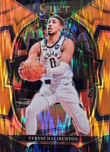 2022-23 Panini Select Concourse #20 Tyrese Haliburton Cracked Ice Prizm Basketball Card - Pacers