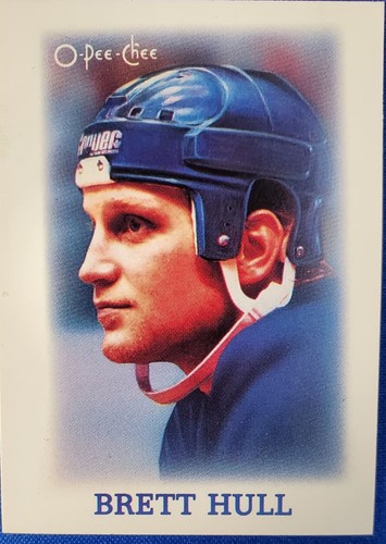 1988 O-Pee-Chee #16 Brett Hull ROOKIE CARD RC St Louis Blues HOF NHL Hockey Card