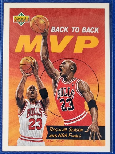 1992-93 Upper Deck #67 Michael Jordan Back to Back MVP Basketball Card - Chicago Bulls HOF NBA